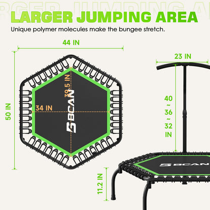 BCAN Fitness Trampolin Erwachsene Ø 122 cm - T-Griff