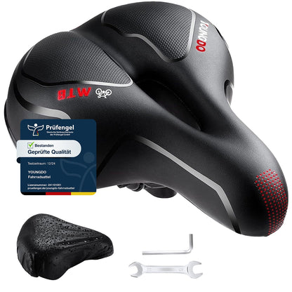 YOUNGDO Gel Fahrradsattel, ergonomisch, mit wasserdichter Abdeckung