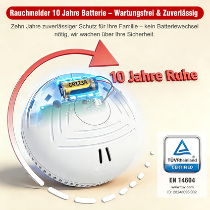 Daytech Rauchmelder AJ-762 mit 10-Jahres-Batterie, 4er-Set