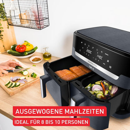 Tefal Dual Easy Fry XXL Heissluftfritteuse - 11L Grau EY942BE0