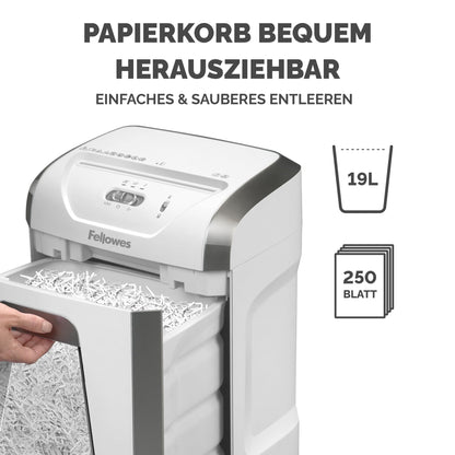 Fellowes Powershred 15C Aktenvernichter Querschnitt P4 - 15 Blatt Weiss