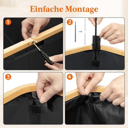 Lifewit Pfandflaschen Sammelbehälter mit Deckel, 150 L, Schwarz