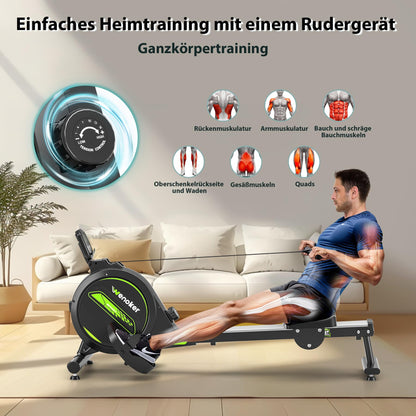 Wenoker Rudergerät Magnetisch - Leise, 16 Stufen, App & LCD