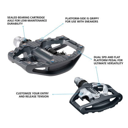 Shimano PD-EH500 SPD-Kombipedale für MTB – Klampen inkl.