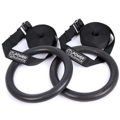 POWER GUIDANCE Gymnastikringe ABS 28mm mit verstellbaren Riemen – rutschfeste strukturierte Oberfläche
