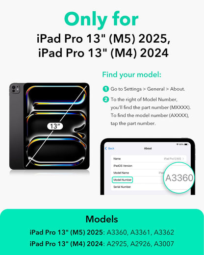 ESR Shift Serie Schutzhülle iPad Pro 13" M5/M4 - Schwarz
