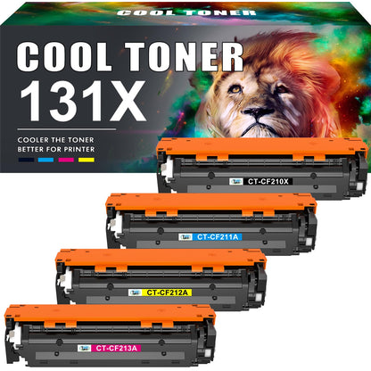 Cool Toner 131X 131A Toner kompatibel für HP LaserJet, 4er-Pack in Schwarz, Cyan, Gelb und Magenta