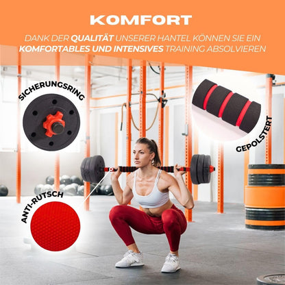 Mobiclinic Extenfit Hantelset 2 in 1, verstellbar, 2-20 kg, Stahl