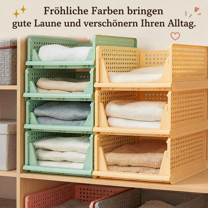RMAN Kleiderschrank Organizer Schubladenbox stapelbar 4er Set