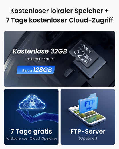 Reolink Go PT Plus 4G LTE Überwachungskamera 5MP PTZ Solar Set