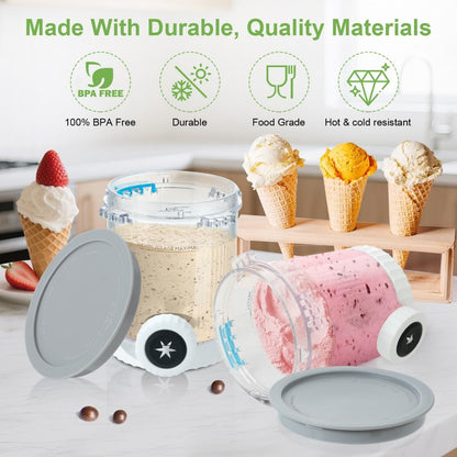 PCTTOIL Swirl Pints mit Deckel 4er-Set für Ninja CREAMi NC700/NC701EU