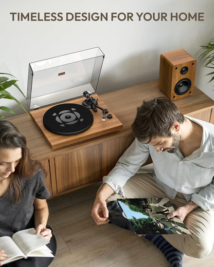 Qlearsoul SoulBox S1 Plattenspieler mit Stereo Lautsprechern