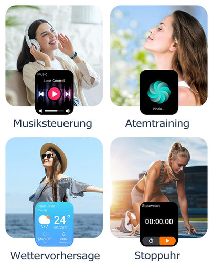 GRV FC1 Smartwatch mit Telefonfunktion und 1.85 Zoll HD-Display