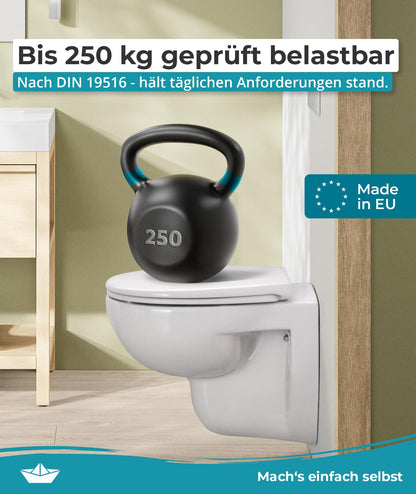 Calmwaters WC-Sitz mit Absenkautomatik, Duroplast, oval, weiss