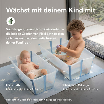 Stokke Flexi Bath Faltbadewanne – Sandy Beige inkl. Newborn Support