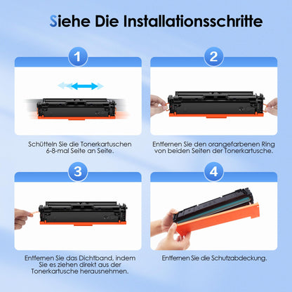 NOGIVY 207A 207X Toner mit Chip kompatibel für HP – 4er-Pack