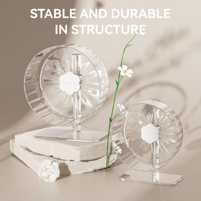 BUCATSTATE Hamsterrad 26 cm – leises Acryl-Laufrad, transparent
