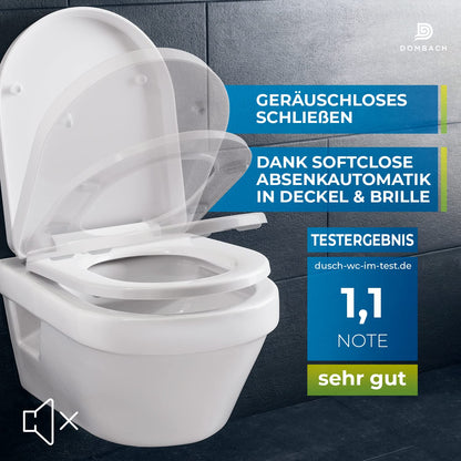 DOMBACH WC-Sitz ET-A480 mit Absenkautomatik, abnehmbar, weiss