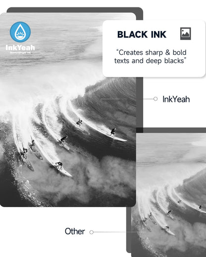 INKYEAH 62XL Druckerpatronen, kompatibel mit HP 62, Schwarz/Farbe