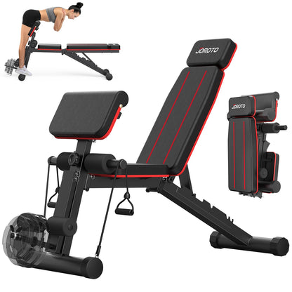 JOROTO Krafttraining Hantelbank verstellbar klappbar – Home Gym 350kg. Verstellbare, klappbare Hantelbank für Krafttraining im Homegym. 350kg.