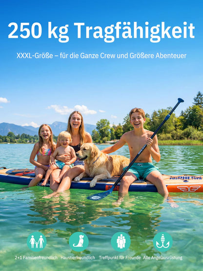 Niphean SUP Board Extra Gross aufblasbar 335 cm, 250 kg Tragkraft