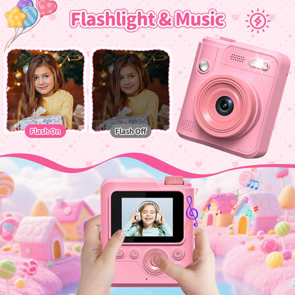 Gofunly H11 Kinderkamera Sofortbildkamera 1080P HD mit 32 GB Karte