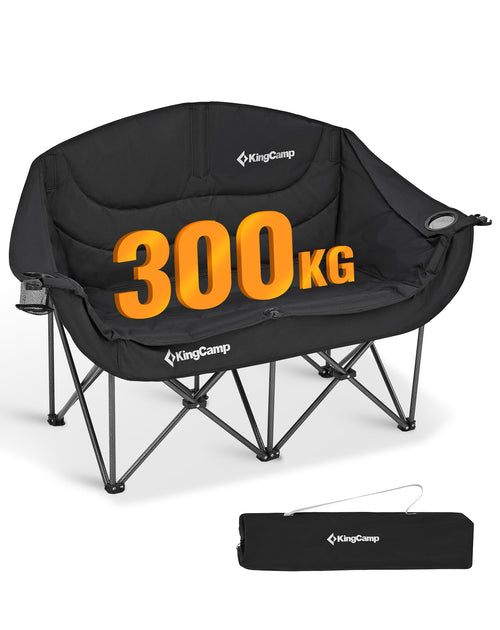 KingCamp Camping Sofa Faltbar 2 Sitzer - Gepolstert Hochlehner: Faltbares 2-Sitzer-Sofa, gepolstert, mit hoher Rückenlehne. Bietet Komfort beim Camping.