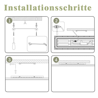 ZMH LED Panel Deckenleuchte 120x30cm 40W Dimmbar Weiss