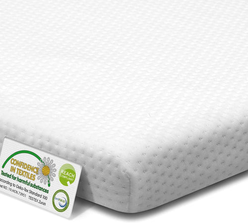 MENDALE Gelschaum Matratzentopper 90x200cm H2/H3 6cm, weiß, rechteckig. Verbessert den Schlafkomfort.