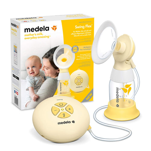 Medela Swing Flex Elektrische Milchpumpe – PersonalFit Flex. Pumpe mit PersonalFit Flex Brusthaube zum Abpumpen von Muttermilch.