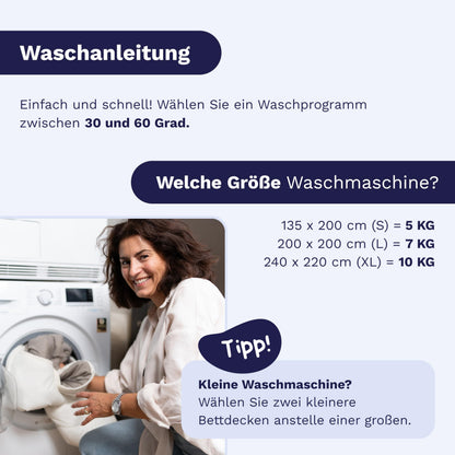 Zelesta Royalbed Ganzjahresdecke 2-in-1 mit integriertem Bezug