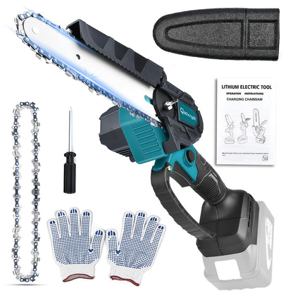 FYJUL Mini Kettensäge 6 Zoll, bürstenlos, für Makita 18V, ohne Akku, Einhand-Bedienung