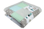 Medi Partners Baby Krabbeldecke Spielmatte - 120x120cm Mint Zoo. Gepolsterte Unterlage für Babys zum Krabbeln & Spielen.