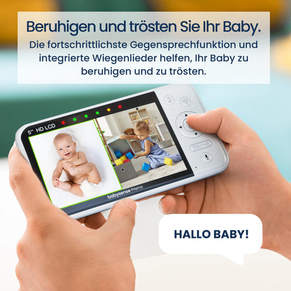 Babysense Babyphone mit Kamera, 5 Zoll HD-Display und Nachtlicht