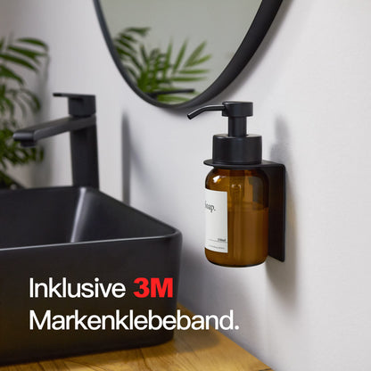 Designfabrik Hamburg Glas Seifenspender Wandhalterung selbstklebend