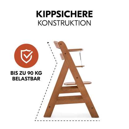hauck Alpha+ Newborn Set 2in1 Bouncer Babyhochstuhl - Walnuss