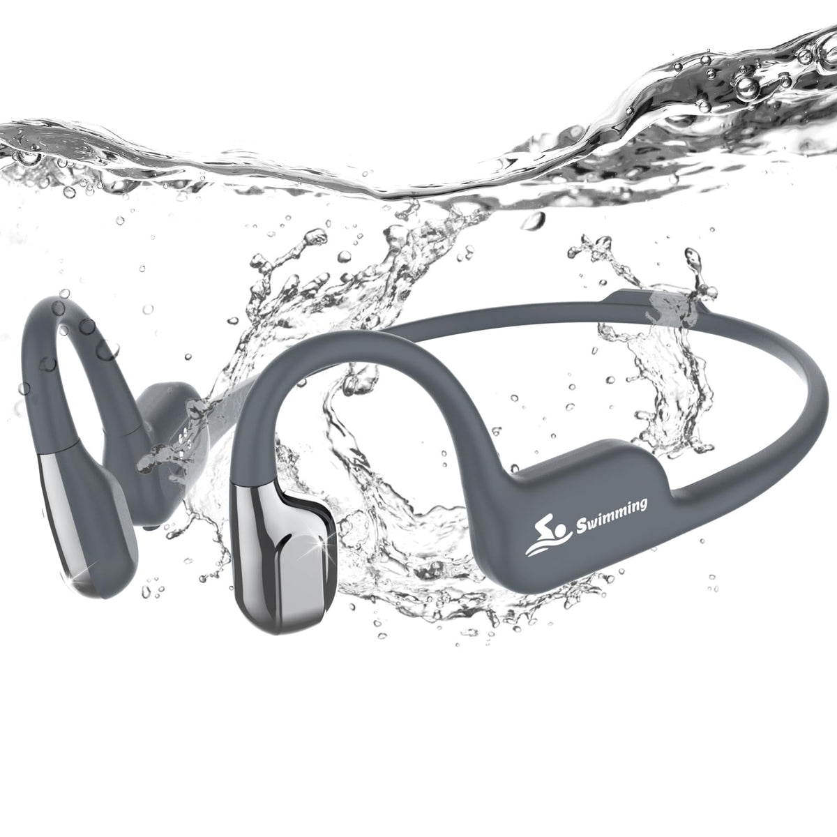 ANSTEN Knochenschall Kopfhörer Bluetooth 5.4 IP68 wasserdicht, Open-Ear-Design zum Schwimmen