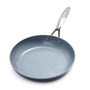 GreenPan Valencia Pro Antihaft Keramik Bratpfanne 28 cm. Runde, dunkle Pfanne mit heller Keramik-Antihaftbeschichtung zum fettarmen Braten.