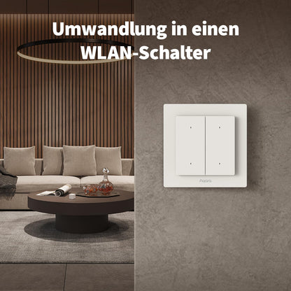 Aqara Lichtschalter H2 EU, smarter Wandschalter, 2 Tasten 1 Kanal