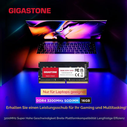 Gigastone 32GB Kit (2x16GB) DDR4-3200 CL22 SODIMM Arbeitsspeicher
