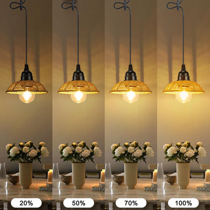 Lightsjoy Boho Pendelleuchte 3er-Set, Batterie, dimmbar, IP65