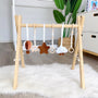 Caudblor Spieltrapez aus Massivholz, Baby-Spielbogen mit Anhängern