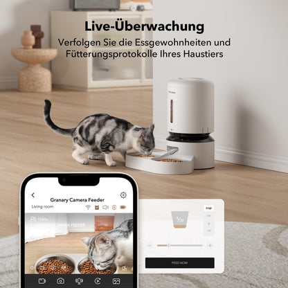PETLIBRO 5L Futterautomat mit 1080P Kamera, 5G WiFi & 2 Näpfen
