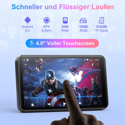 MECHEN H1 Pro MP3 Player mit Android 9.0, Bluetooth & WLAN, grau