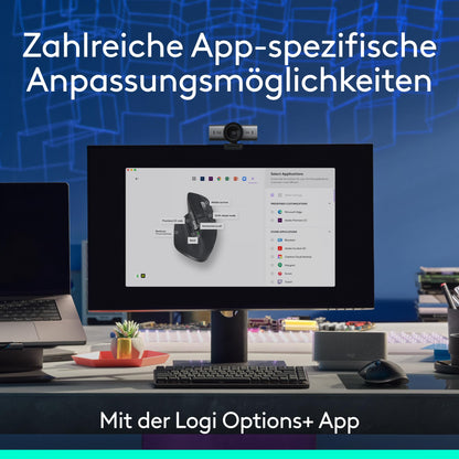 Logitech MX Master 3S Bluetooth-Maus, ergonomisch, 8K DPI, Grafit