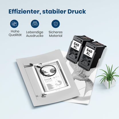 Washope PG-540 XL Tintenpatronen schwarz 2er-Pack für Canon Pixma