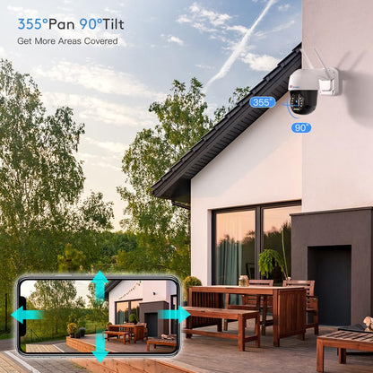 Ctronics 4K 8MP PTZ Überwachungskamera Aussen WLAN