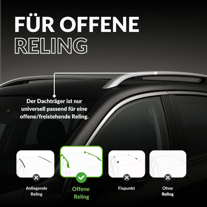 Owen 5.0 Relingträger Aluminium - Universal 120cm Schwarz