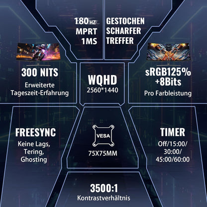 Minifire MFG32C3Q Gaming Monitor – 32 Zoll Curved 180Hz