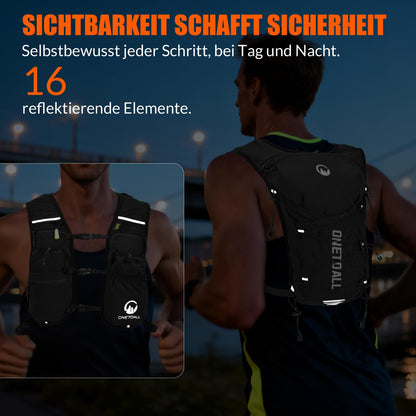 ONETOALL Laufweste mit Trinkblase 2L, ultraleichter Laufrucksack